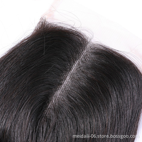 Wholesale Cheap Price Natural Color 4x4 swiss Virgin Brazilian Remy Hair Lace Closure